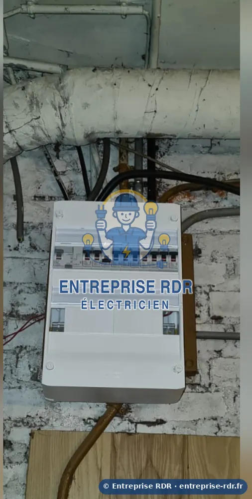 Après : Planche de fusibles en cave remplacée par un coffret neuf — électricien à Champigny-sur-Marne — Entreprise RDR (94)