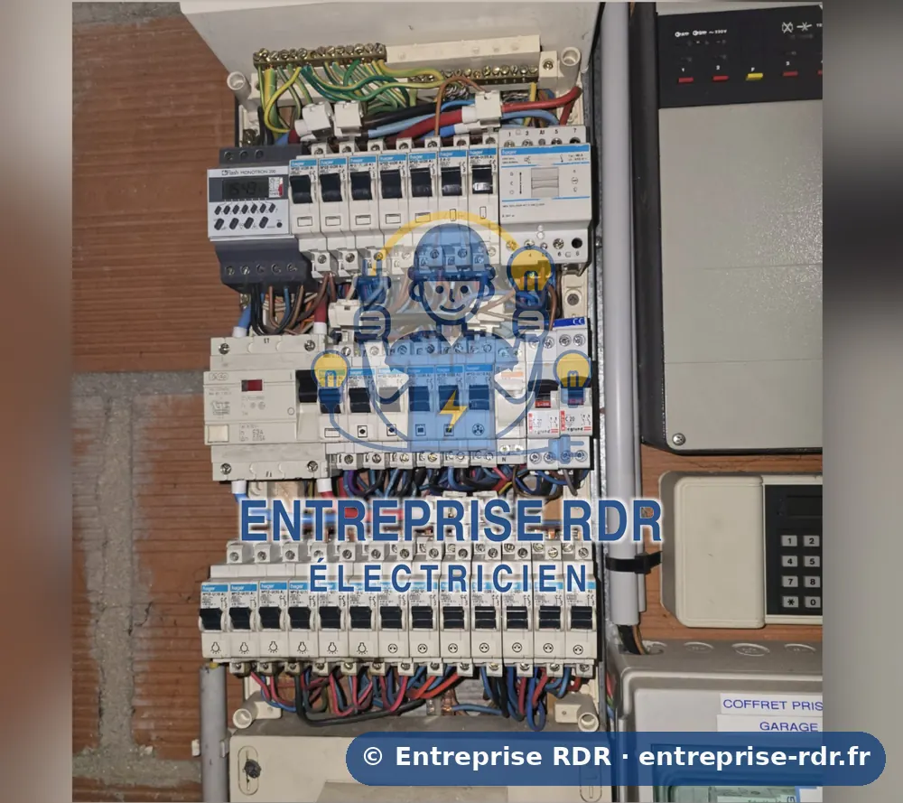 Avant : Rénovation du tableau électrique d'un pavillon — électricien à Charenton-le-Pont — Entreprise RDR (94)