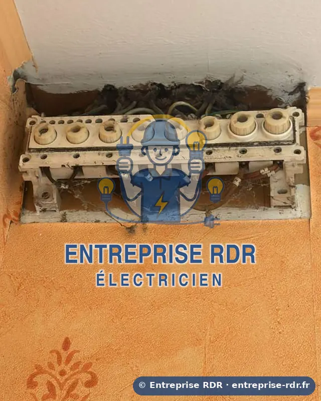 Fusibles à broches encastrés dans le mur — Entreprise RDR, électricien à Maisons-Alfort (94)