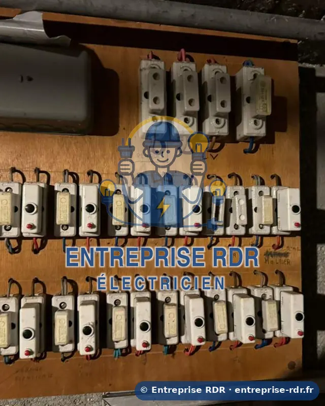Platine de fusibles en porcelaine — Entreprise RDR, électricien à Créteil (94)