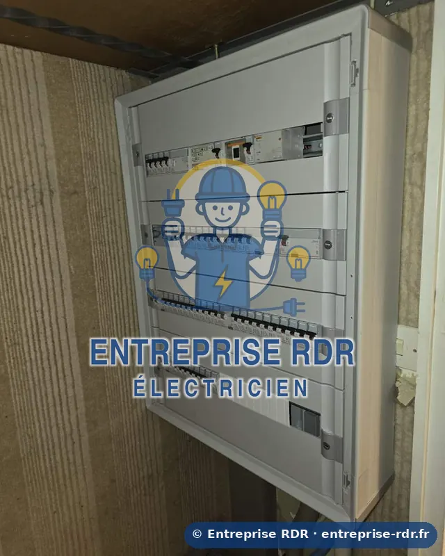Coffret quatre rangées — Entreprise RDR, électricien à Alfortville (94)