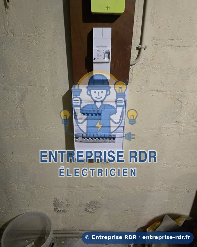 Tableau neuf en sous-sol — Entreprise RDR, électricien à Charenton-le-Pont (94)